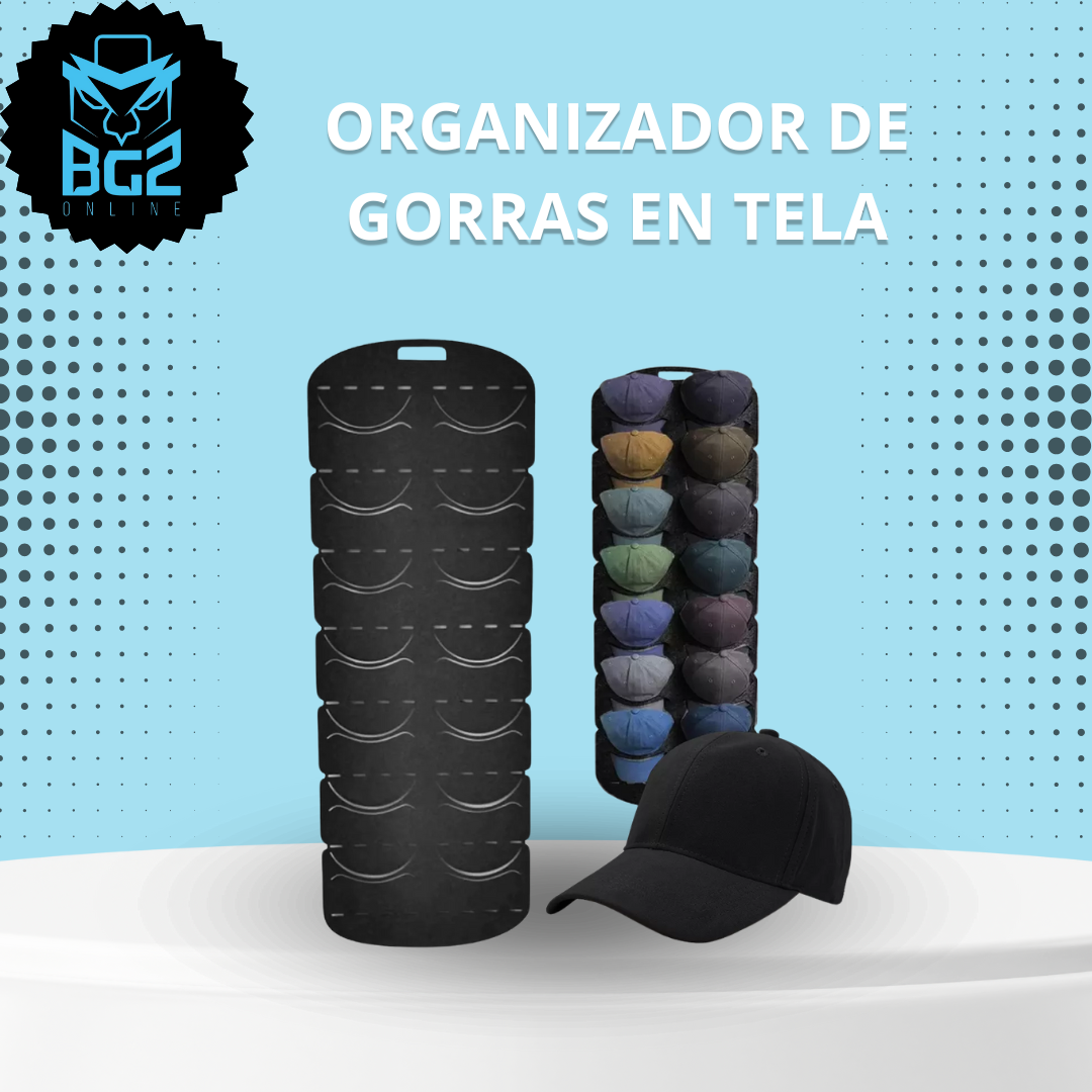 ORGANIZADOR DE GORRA 14 PUESTOS TELA